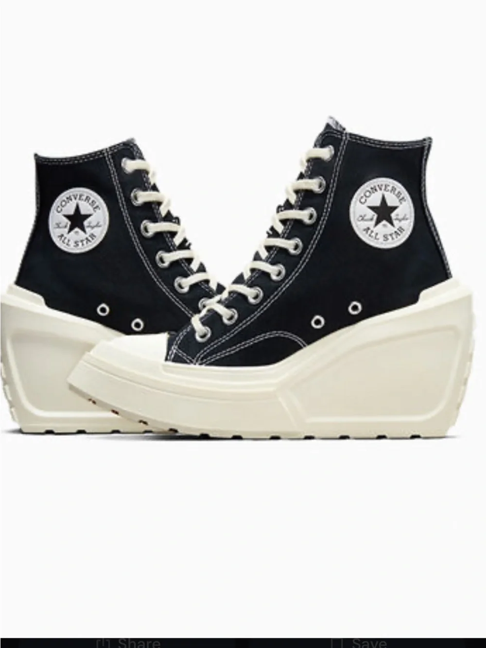 Converse Platform High-Top Sneakers in Black and Cream